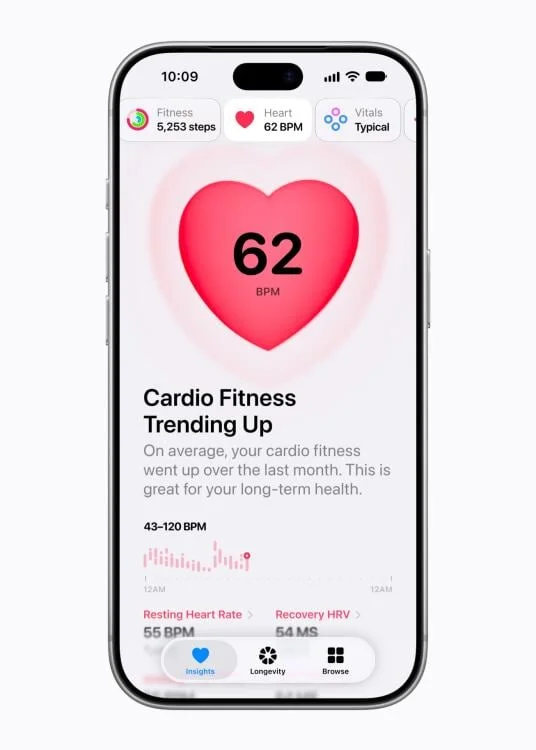 New Apple Health app screenshot